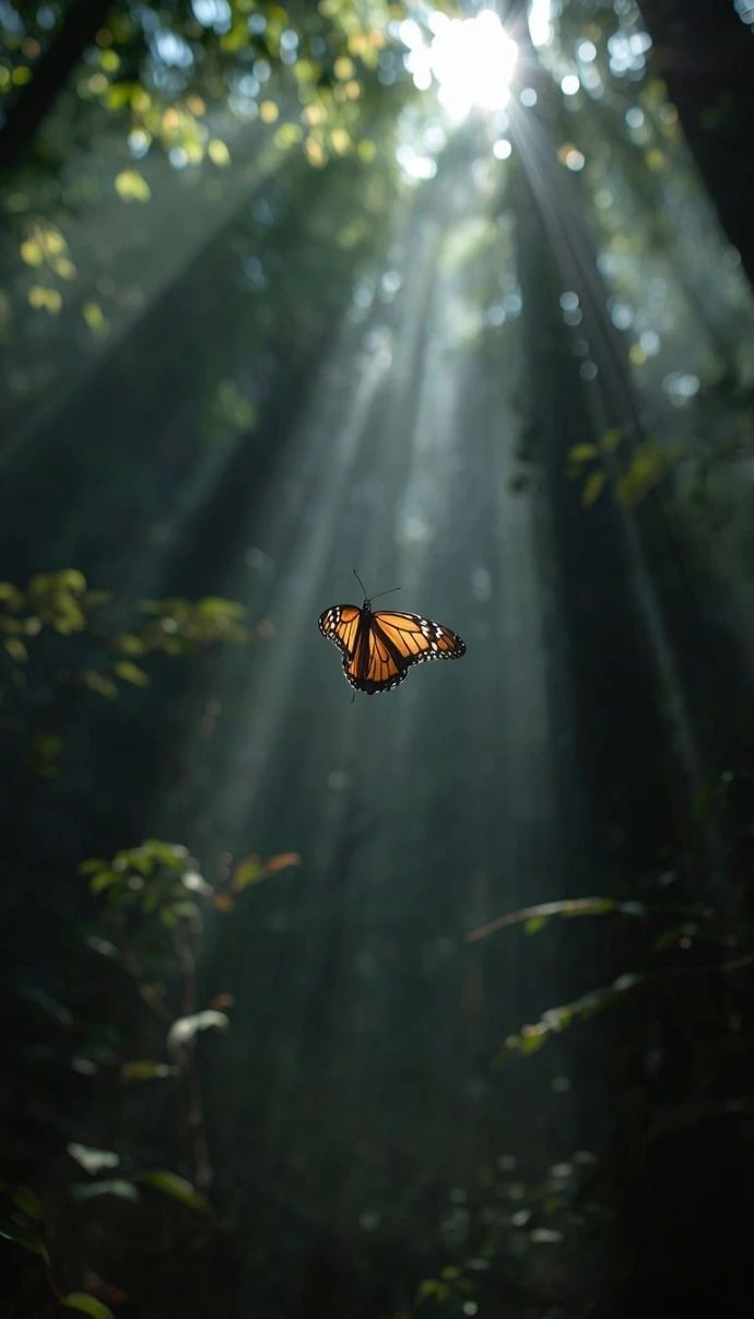 Evidence-Based Therapy Butterfly in a peaceful forest symbolizing healing, resilience, and evidence-based therapy supporting emotional growth and mental wellness.